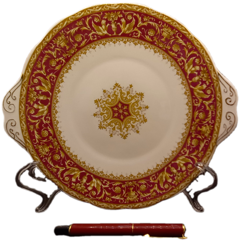 Vintage 1950's Royal Albert FLORENTINE Cake Plate Bone China England 265x226mm
