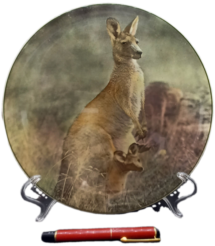 Vintage Royal Doulton Mother Kangaroo with Joey. D.6423 Plate 265mm