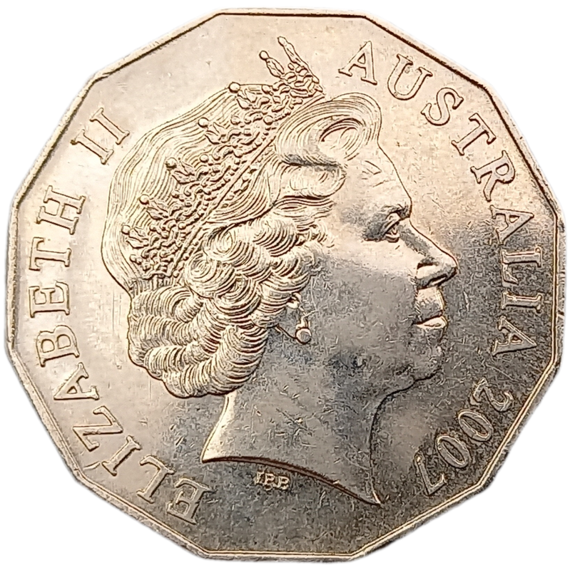 2007 Australia 50 Cents - Elizabeth II 4th Portrait