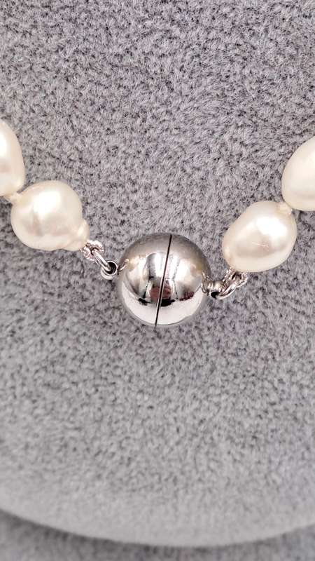 2 Genuine 10mm Pearl Necklaces 64cm and 40cm