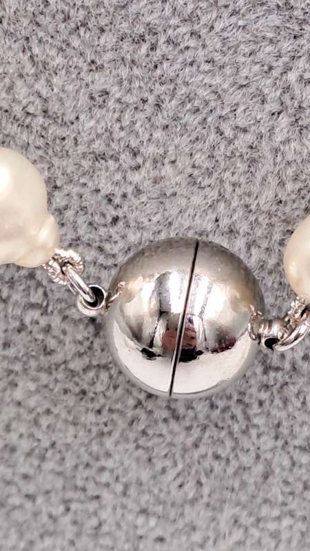 2 Genuine 10mm Pearl Necklaces 64cm and 40cm