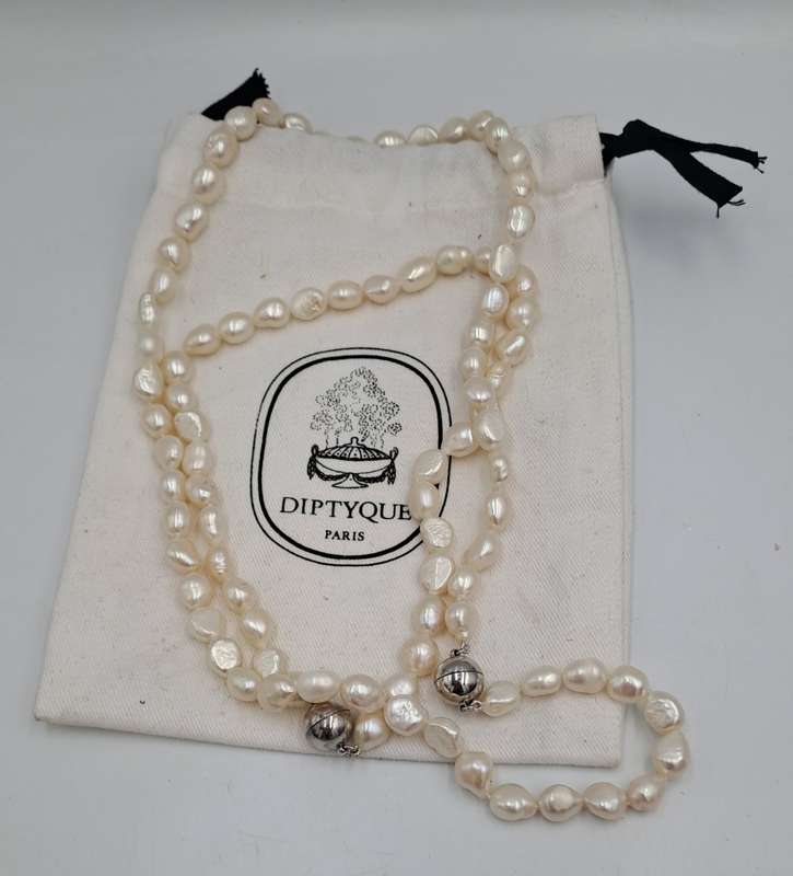 2 Genuine 10mm Pearl Necklaces 64cm and 40cm