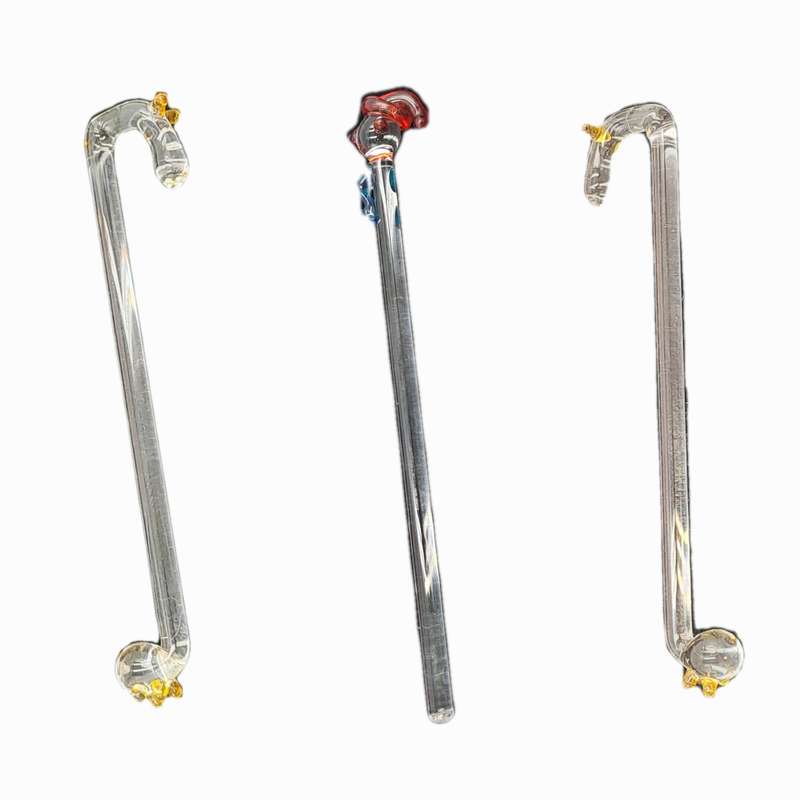 6 Collectable Handmade glass Swizzle /Stir Sticks