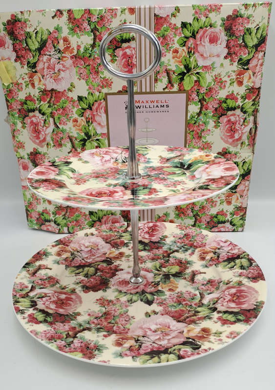 Maxwell & Williams Rambling Rose 2 Tier Cake Stand