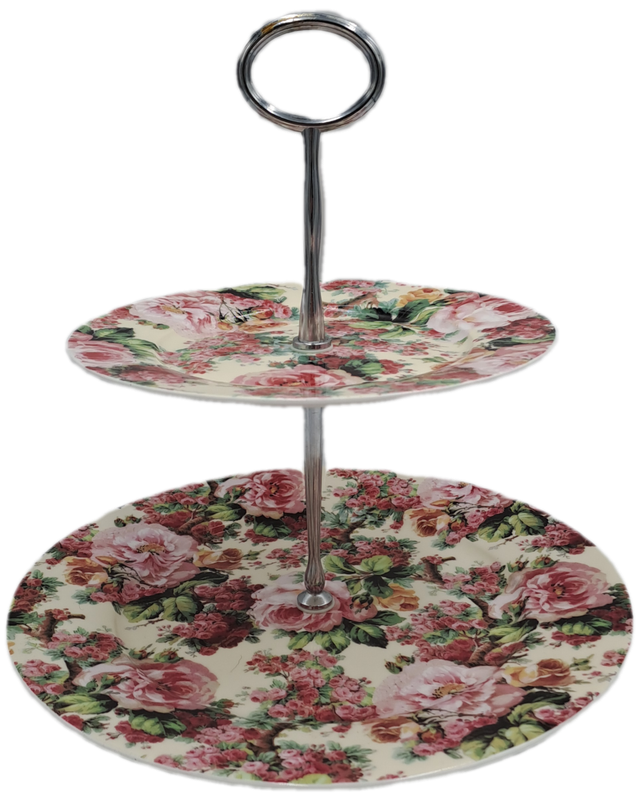 Maxwell & Williams Rambling Rose 2 Tier Cake Stand
