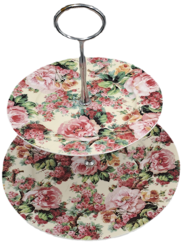 Maxwell & Williams Rambling Rose 2 Tier Cake Stand