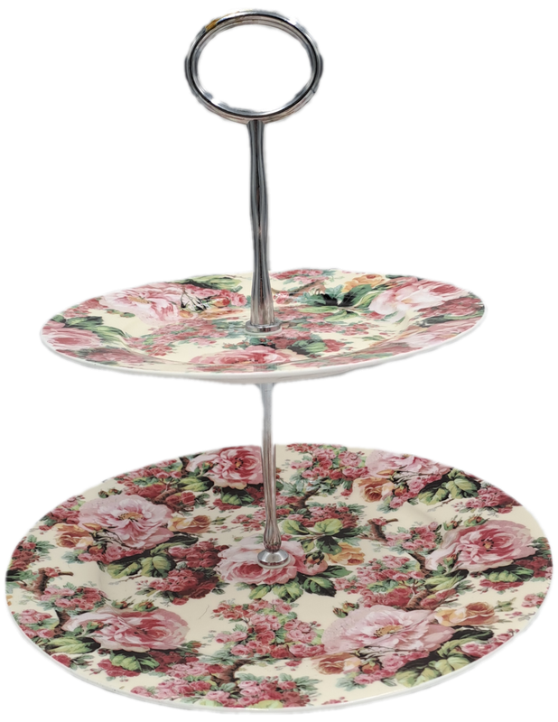 Maxwell & Williams Rambling Rose 2 Tier Cake Stand