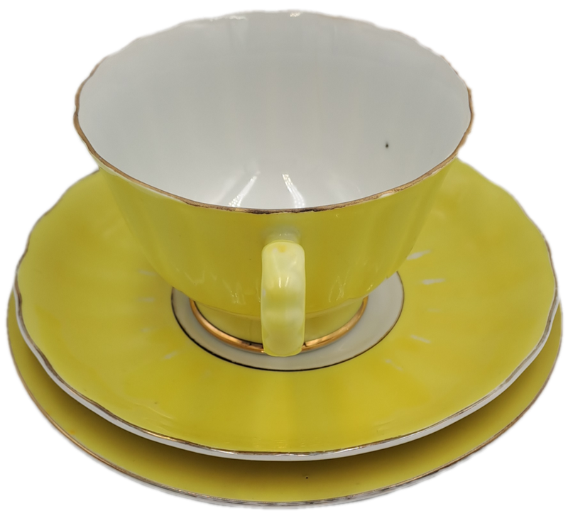 6 Vintage Trio's with M.B Stamp -Fine Bone China