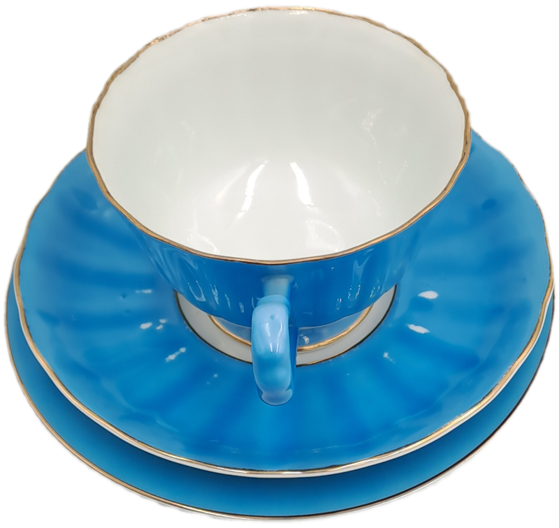 6 Vintage Trio's with M.B Stamp -Fine Bone China