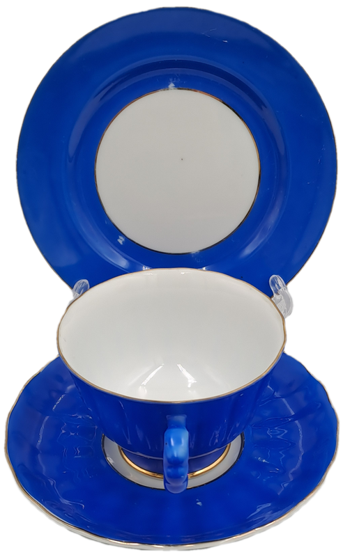 6 Vintage Trio's with M.B Stamp -Fine Bone China
