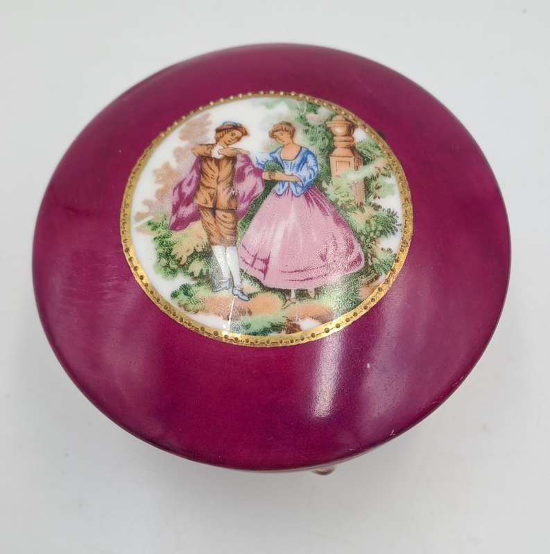 Vintage French Porcelain Trinket with Lid Nr.3872/A