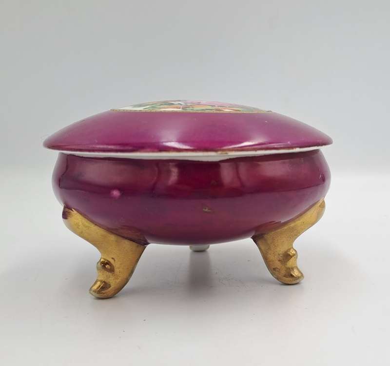 Vintage French Porcelain Trinket with Lid Nr.3872/A