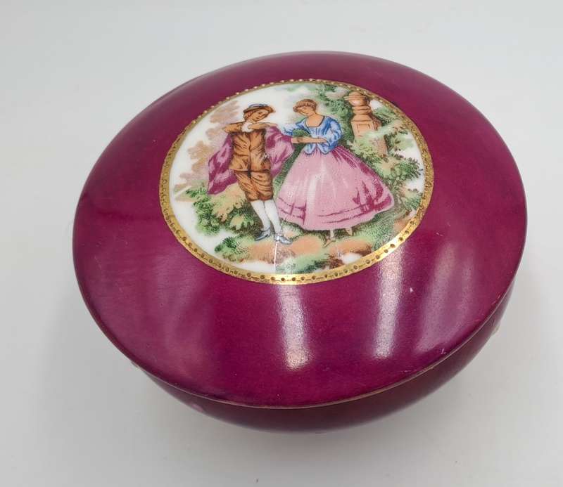 Vintage French Porcelain Trinket with Lid Nr.3872/A