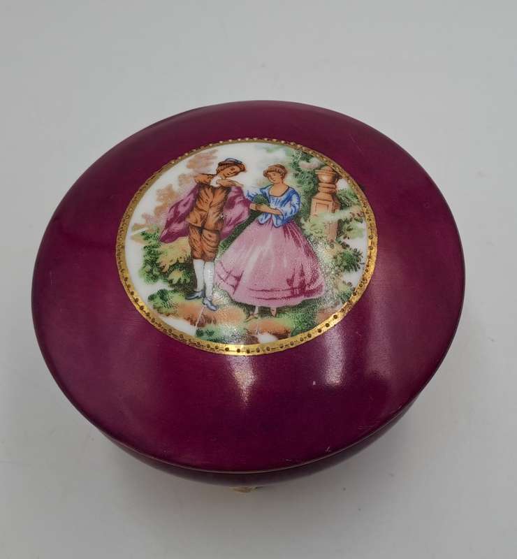 Vintage French Porcelain Trinket with Lid Nr.3872/A