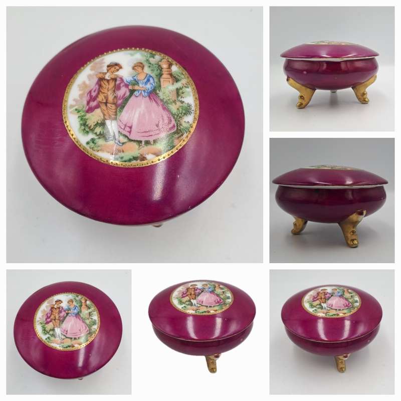 Vintage French Porcelain Trinket with Lid Nr.3872/A