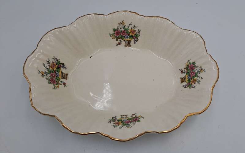 Vintage Longton Royal Art Pottery Porcelain Tray -Made in England