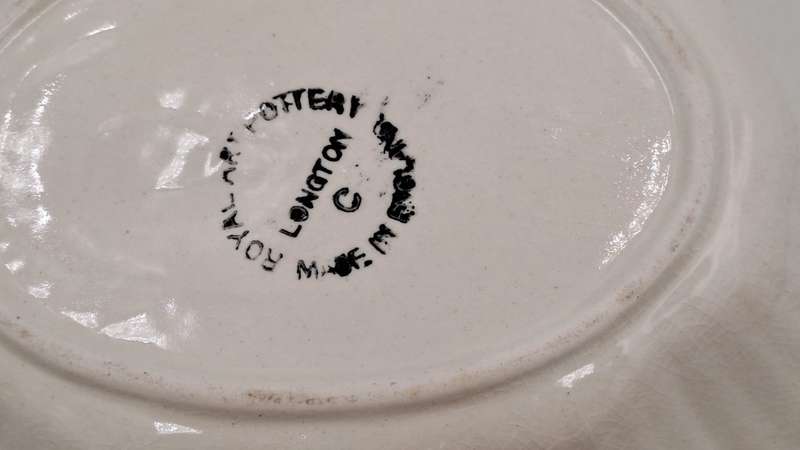 Vintage Longton Royal Art Pottery Porcelain Tray -Made in England