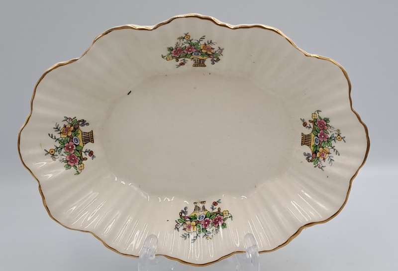 Vintage Longton Royal Art Pottery Porcelain Tray -Made in England