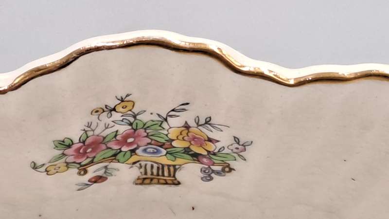 Vintage Longton Royal Art Pottery Porcelain Tray -Made in England