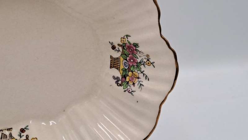 Vintage Longton Royal Art Pottery Porcelain Tray -Made in England
