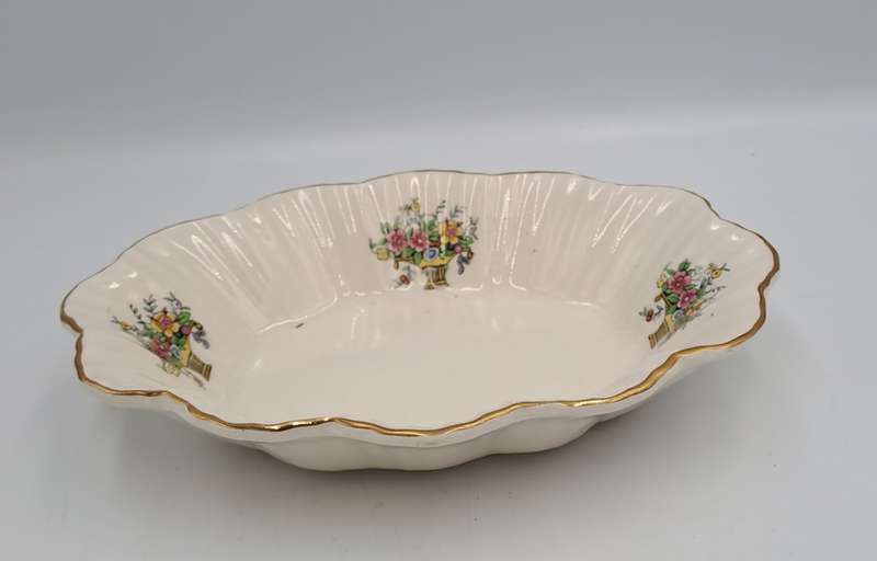 Vintage Longton Royal Art Pottery Porcelain Tray -Made in England