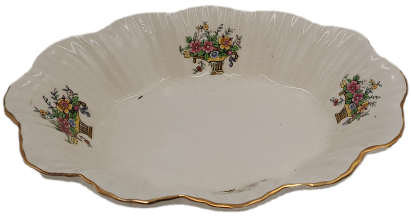 Vintage Longton Royal Art Pottery Porcelain Tray -Made in England
