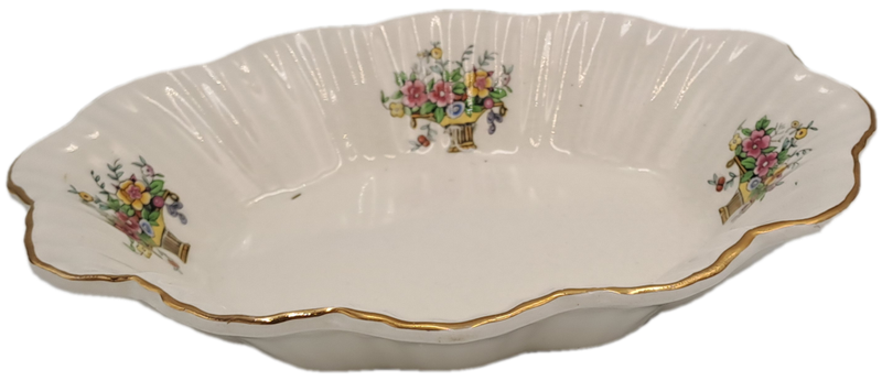 Vintage Longton Royal Art Pottery Porcelain Tray -Made in England