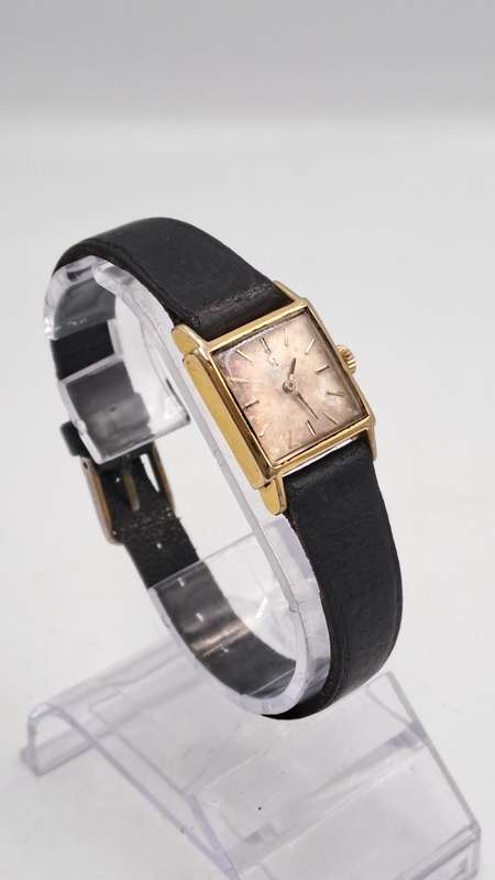 Vintage 1960's Ladies Omega Gold Plated Automatic Watch with  Omega Box-Working but need restoration