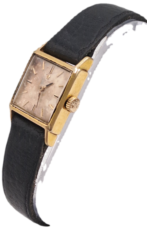 Vintage 1960's Ladies Omega Gold Plated Automatic Watch with  Omega Box-Working but need restoration