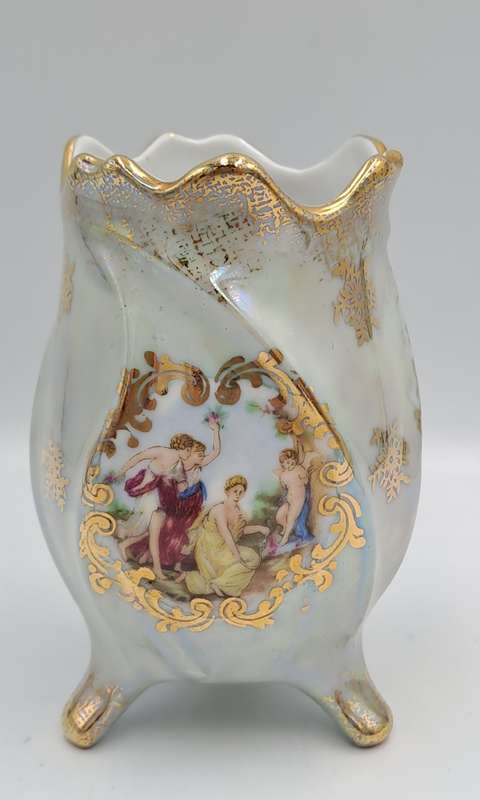 Vintage Hand Decorated Bavaria Vase -Germany 10,7cm x 7,5cm