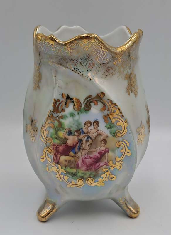 Vintage Hand Decorated Bavaria Vase -Germany 10,7cm x 7,5cm