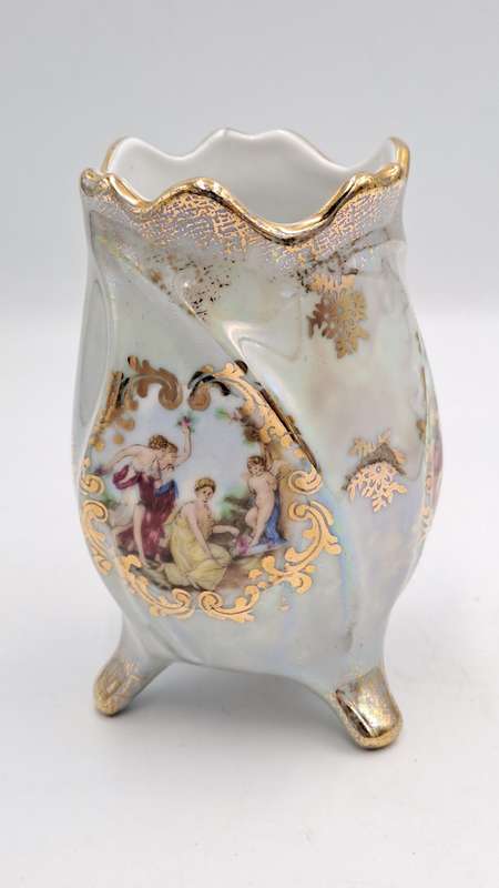 Vintage Hand Decorated Bavaria Vase -Germany 10,7cm x 7,5cm