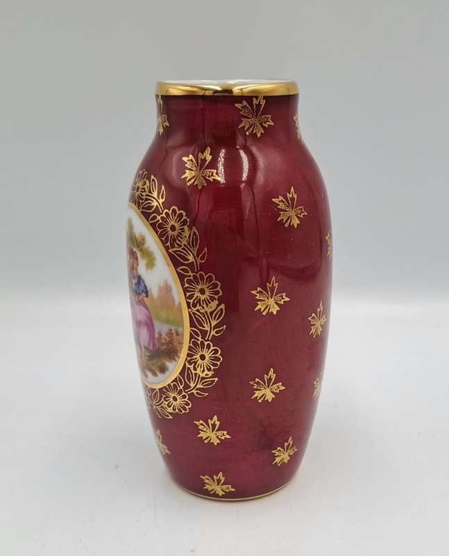 Small Vintage Limoges Porcelain Vase - Made in France 11,8cm x6cm