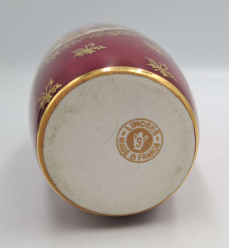 Small Vintage Limoges Porcelain Vase - Made in France 11,8cm x6cm