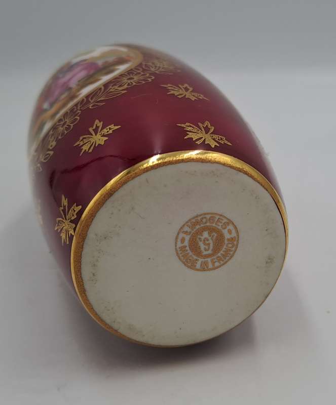 Small Vintage Limoges Porcelain Vase - Made in France 11,8cm x6cm