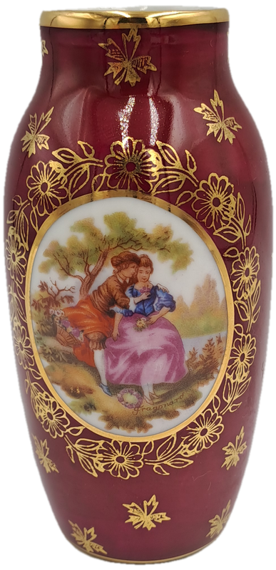 Small Vintage Limoges Porcelain Vase - Made in France 11,8cm x6cm