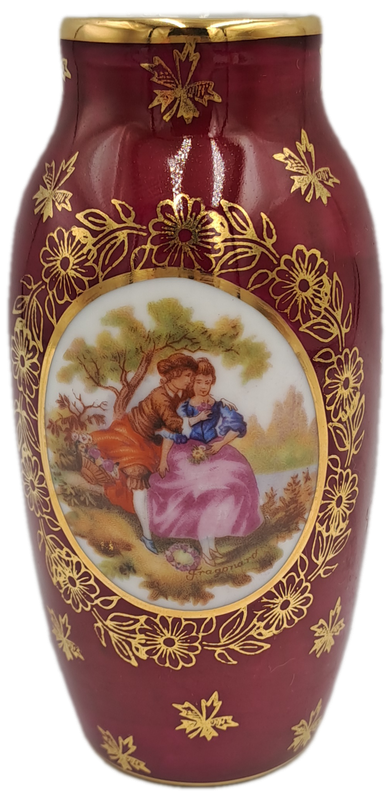 Small Vintage Limoges Porcelain Vase - Made in France 11,8cm x6cm