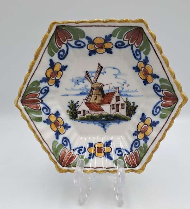 Antique Makkum Delft Porcelain Wall Plate -Netherlands