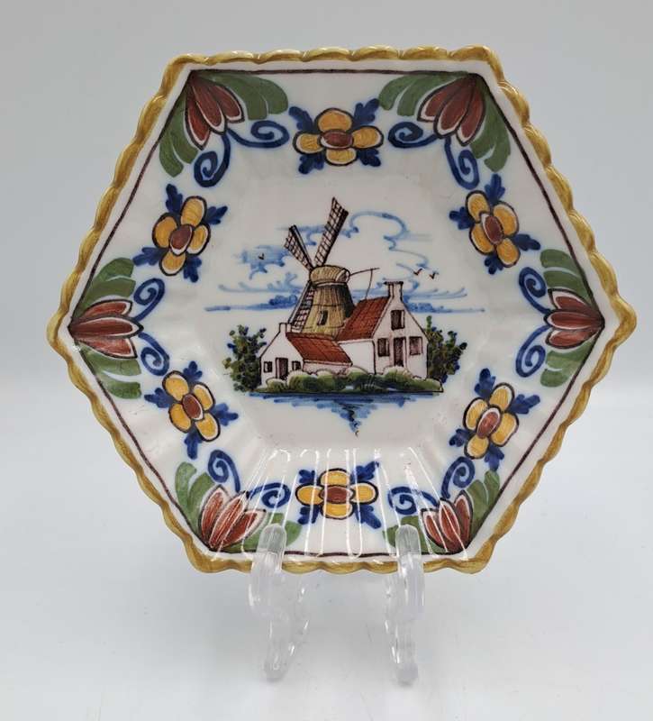 Antique Makkum Delft Porcelain Wall Plate -Netherlands