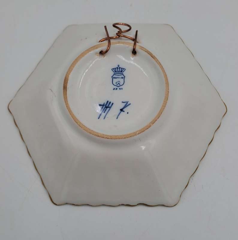 Antique Makkum Delft Porcelain Wall Plate -Netherlands