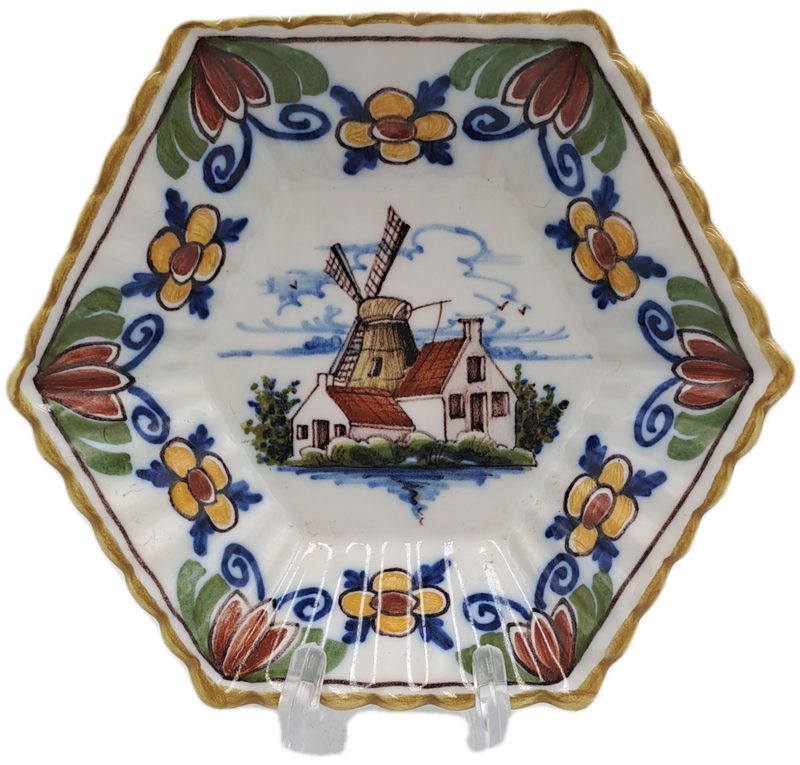 Antique Makkum Delft Porcelain Wall Plate -Netherlands