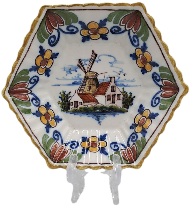 Antique Makkum Delft Porcelain Wall Plate -Netherlands