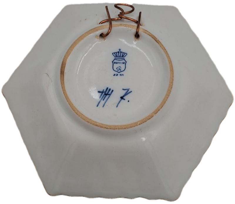 Antique Makkum Delft Porcelain Wall Plate -Netherlands