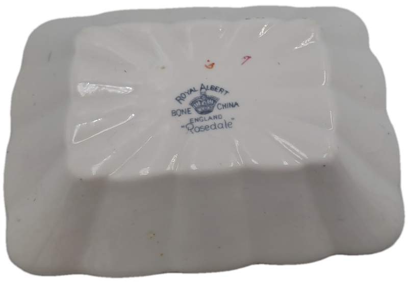 Small Vintage Royal Albert Rosedale Porcelain Tray 3,5cm x 12,5cm