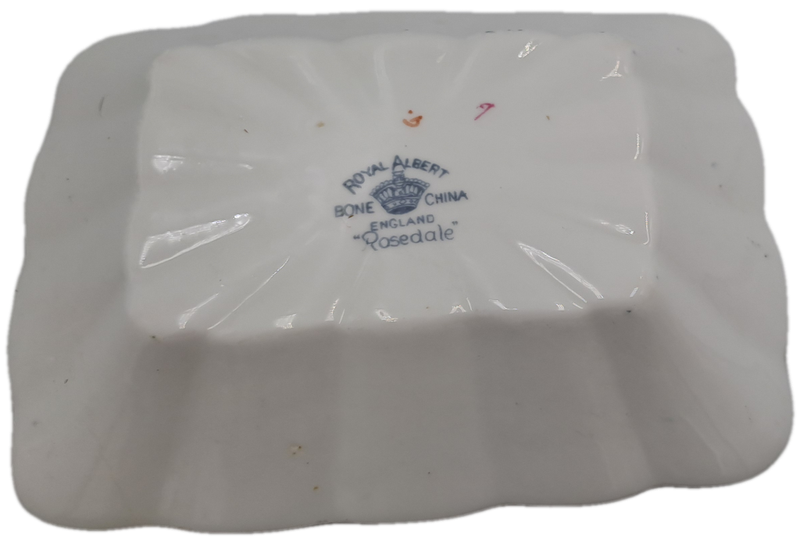 Small Vintage Royal Albert Rosedale Porcelain Tray 3,5cm x 12,5cm