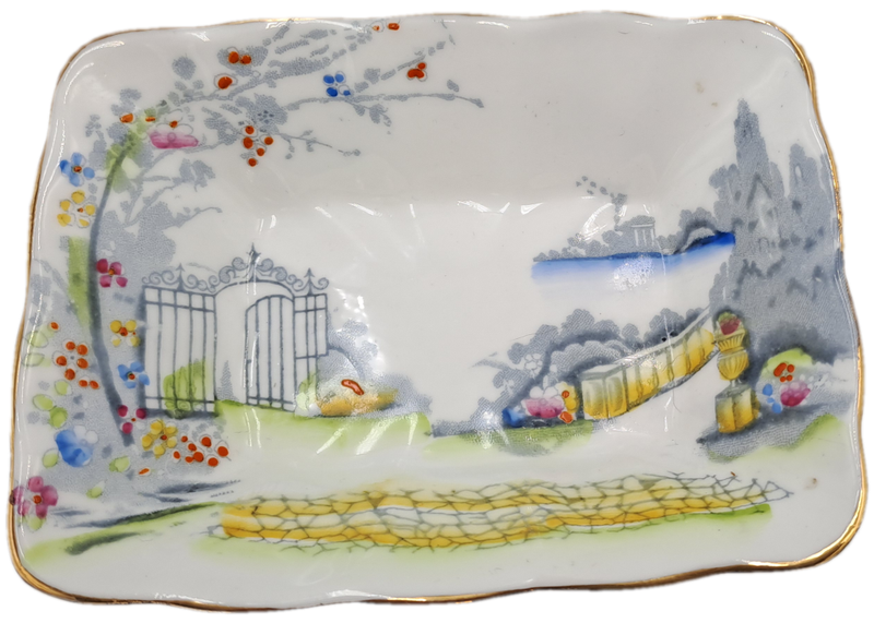 Small Vintage Royal Albert Rosedale Porcelain Tray 3,5cm x 12,5cm