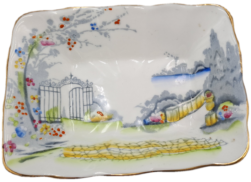 Small Vintage Royal Albert Rosedale Porcelain Tray 3,5cm x 12,5cm