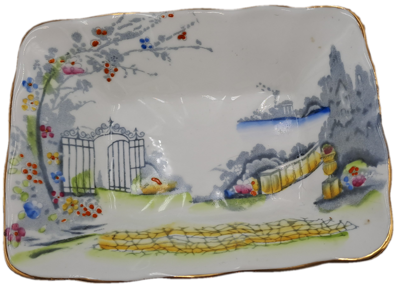 Small Vintage Royal Albert Rosedale Porcelain Tray 3,5cm x 12,5cm