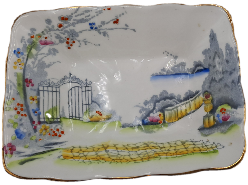 Small Vintage Royal Albert Rosedale Porcelain Tray 3,5cm x 12,5cm