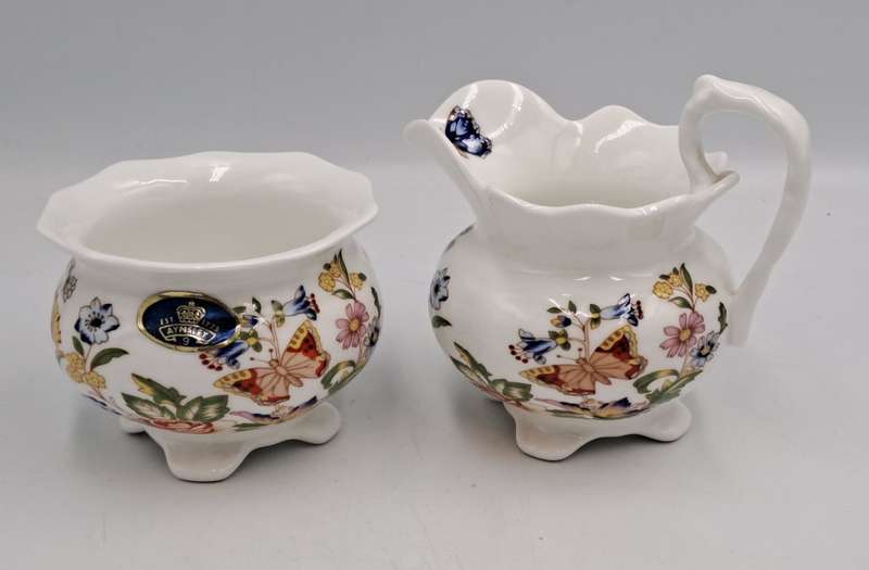 Vintage Aynsley COTTAGE GARDEN Surgar Bowl and Greamer -Bone China -England